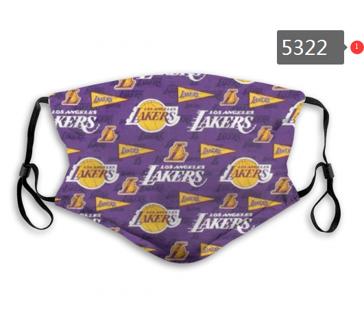 2020 NBA Los Angeles Lakers Dust mask with filter->nba dust mask->Sports Accessory